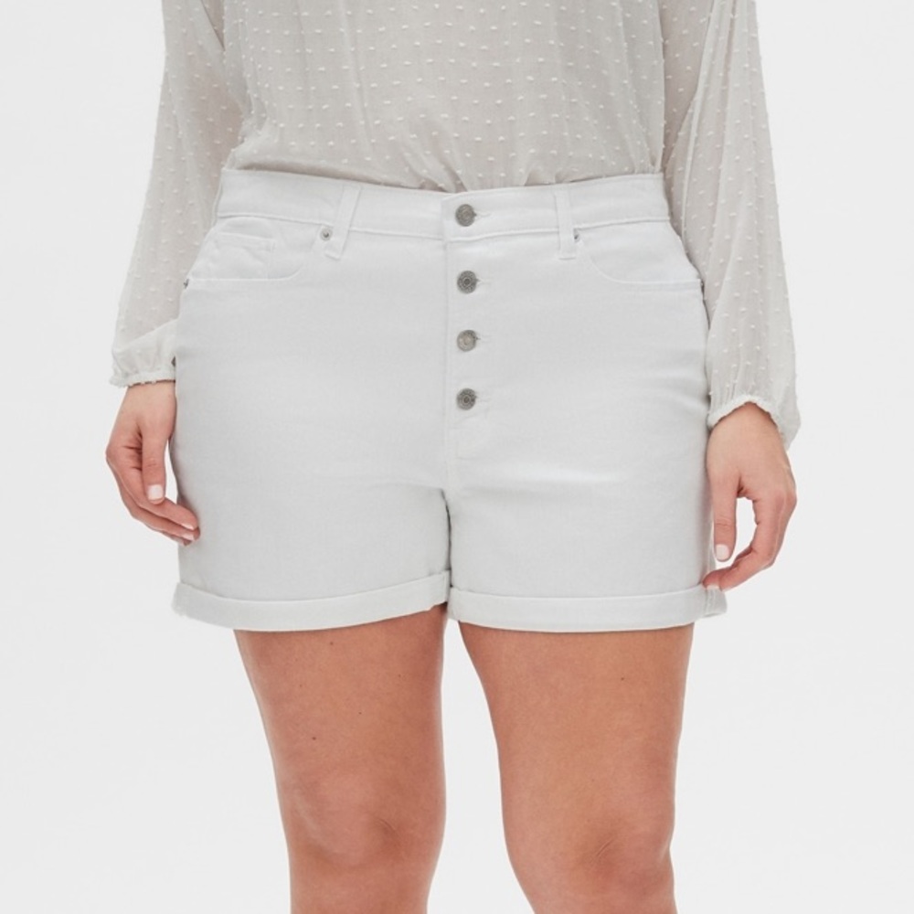 Curvy High-Rise Denim Shorts